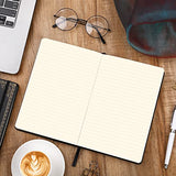 Ruled Notebook/Journal - Lined Journal, 8.25" X 5.5", Hardcover, Bookmark, Thick Back Pocket, Lay Flat 360° to Write Easy with Premium Paper, Ruled Journal, Perfect for School, Office & Home