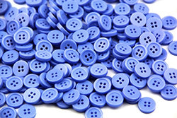 RayLineDo One Pack of 240 Lightblue Delicate Plastic Round Buttons.4 Holes,Approx:10mm,Hole