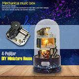 DIY Miniature Dollhouse Kit with Furniture, Spin Rotate Music Box, LED Wooden Mini House Set,Best Gift Birthday Christmas Valentine's Wedding Day for Kids Girls Women Lovers (STAR IN MY HEART)