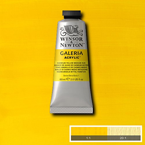 Winsor & Newton Galeria Acrylic Paint Medium Tube 60ml ALL COLOURS AVAILABLE (Cadmium Yellow Medium