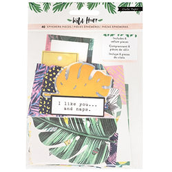 Crate Paper 344436 40 Piece Wild Heart Ephemera Embellishments, Multicolor