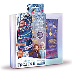 Make It Real - Disney Frozen 2 Crystal Dreams Jewelry - DIY Bead & Charm Bracelet Making Kit - Includes Jewelry Making Supplies, Charms with Swarovski Crystals & Exclusive Frozen 2 Book