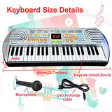 FillADream 44 Keys Kids Piano, Multifunctional Dual Speakers Portable Electronic Standard Size Keyboard for Kids Learning and Practice