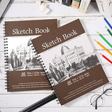 Sketch Book - 60 Sheets Sketch Pad, 9" x 12", Spiral Bound Sketch Book, 68 lb/110g Durable Acid Free Drawing Paper, Hardcover, Double Sided Texture Art Paper for Kids, Teens, Adults