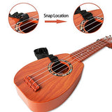 17 Inch Kids Ukulele Guitar Toy 4 Strings Mini Children Musical Instruments Educational Learning Toy for Toddler Beginner Keep Tone Anti-Impact Can Play With Picks/Strap/Primary Tutorial (ROSE)