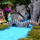 N/ hfjeigbeujfg Miniature Fairy Garden 2Pcs Resin Bridge Miniature Landscape Ornament Garden Bonsai Dollhouse Decor - 2pcs