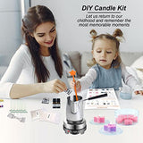 DIY Crafts Tealight Candle Making Starter Kit - Complete Soy Wax Candle Kids Homemade Supplies for Children's Day Gifts, Christmas and Home Decor (Hearts, Stars)