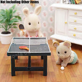 Odoria 1:24 Miniature Ping Pong Table with Paddles and Ball Dollhouse Decoration Accessories