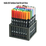 Tombow Dual Brush Pen Art Markers,96 Color Set with Desk Stand