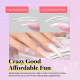 Beetles Poly Nail Extension Gel Kit, 6 Colors Clear White Nail Builder Gel Pink Nude Butterfly Poly Nail Enhancement French Manicure Kit Trial Nail Art Design Easy DIY Salon Nail At Home