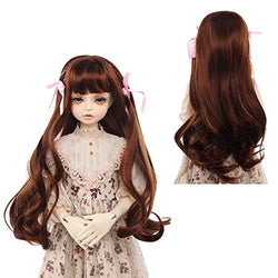 AIDOLLA 1/3 BJD Doll Wig Girls Gift Temperature Synthetic Fiber Long Curly Synthetic Hair