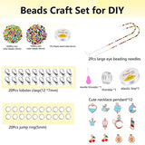 Aizami Electric Bead Spinner for Jewelry Making,Adjustable Waist Bead Spinner Kit with 600Pcs,12pcs Cute Pendant,2Pcs Large Eye Beading Needles for Earrings Necklaces DIY Making