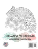Adult Coloring Book : 60 Stress Relieving Animals Designs: A Lot of Relaxing and Beautiful Scenes for Adults or Kids
