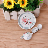 YOUSIKE Miniature Ornaments, Ceramic Teapot Tea Cups Set Simulation Dining Tableware Toy