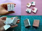 Miniature Book, Realistic Leather Diary 1:6 scale. Dollhouse Library Keychain