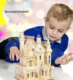 Puzzled 3D Puzzle Fantasy Villa Dollhouse Set Wood Craft Construction Model Kit, Fun & Educational DIY Wooden Toy Assemble Unfinished Craft Hobby Puzzle to Build and Paint for Decoration 238pcs Pack