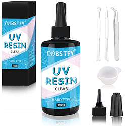 UV Resin - New Formula Anti-Yellowing & Quick-Drying UV Cure Clear Casting Resin Hard Crystal Ultraviolet Curing Epoxy Resin with Resin Mold Cures in Sun or UV Lamp for DIY Casting/Coating - 100g