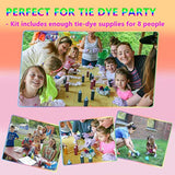 Tie Dye Kit for Kids, AIPASA Tye Dye Kit,16 Dye Packets,8 Color One-Step Tie Dye Party Fabric Dye Set