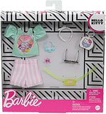 Barbie Storytelling Fashion Pack of Doll Clothes Inspired by Hello Kitty & Friends: Aqua Kawaii Tokyo Top, Striped Shorts & 6 Accessories Dolls, Gift for 3 to 8 Year Olds