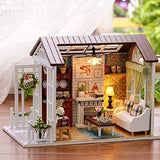 Kisoy Romantic and Cute Dollhouse Miniature DIY House Kit Creative Room Perfect DIY Gift for Friends,Lovers and Families(Perfect Happy Time)