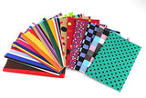RayLineDo® 15X Different Pattern Bohemia & Stripe Dot Style Canvas Patchwork Fabric Bundle
