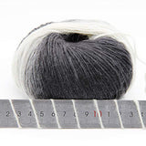 NICEEC 2 Skeins Rainbow Soft Yarn 100% Wool Gradient Multi Color Yarn for Crocheting Knit Total Length 180m×2(196yds×2,50g×2)-25