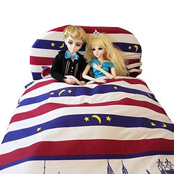 for American Girl Doll Bed 60 x 80cm Dolls Furniture Bed + Bedding Set Quilt Sheet for BJD Dolls Furniture