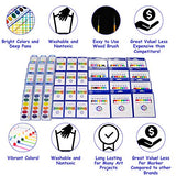 Color Swell Art Supplies Bulk Pack (12 Washable Markers, 12 Watercolor Paints, 12 Crayons) Perfect for Families, Classrooms, and Parties