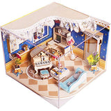 Dollhouse Miniature with Furniture,DIY 3D Wooden Doll House Kit Fairy Tale Style Plus with Dust Cover and LED,1:24 Scale Creative Room Idea Best Gift for Children Friend Lover (Bookish and Elegant)