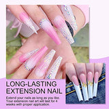 Saviland Builder Nail Gels Kit - 6 Colors Clear White Pink Nail Extension Gel Builder Kit Nail Strengthen Nail Art Hard Gel Set with 100PCS Nail Forms and Acrylic Nail Brush for Beginners