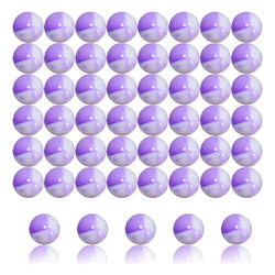 48PCS Silicone Beads 20mm Bright Shining Necklace Bracelet Silicone Beads for Keychain Making Solid Color Silicone Loose Round Assorted Beads for Jewelry Making DIY Crafts Making(Purple White)