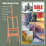 Tangkula H-Frame Artist Easel, 100% Beech Wood Studio Easel w/Drawer, Adjustable Floor Easel Stand for Artists, Students and Adults, Holds Canvas up to 36" for Painting, Drawing, Sketching