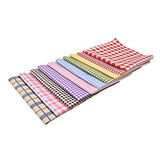 RayLineDo 10pcs 8 x 8 inches (20cmx20cm) Print Cotton Check Series Fabric Bundle Squares