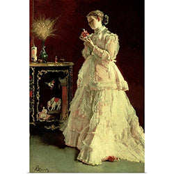GREATBIGCANVAS Poster Print Entitled The Lady in Pink, 1867 by Alfred (1823-1906) Stevens 12"x18"