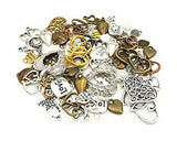 100g (70-80pcs) Mixed Love Heart Shaped Charms Pendants Assorted DIY Antique Charms Pendant(100