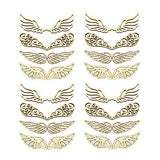 JANOU 80pcs Angel Wings Wood Slices Wooden Cutouts Unfinished Wood DIY Craft Embellishments Gift Ornaments Decoration, 2.4x1 in