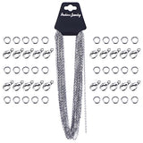 Outus 33 Feet Stainless Steel DIY Link Chain Necklaces with 20 Lobster Clasps and 30 Jump Rings for