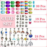 Charm Bracelet Making Kit for Girls, 85Pcs Jewelry Making Kit, Bracelets for DIY Craft, Toys Gifts Set for Girls Teens Age 8-12
