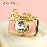 Creative DIY Pink Camera Charms Pendants Wholesale (Set of 3) MH18