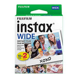 Fujifilm Instax Wide 300 Instant Film Camera (Black) and Instax Wide Instant Film, 20 Exposures