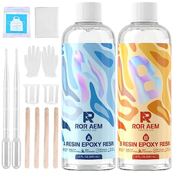 Clear Epoxy Resin Kit 16oz: Casting and Coating for Jewelry Resin - 2 Part Resin Epoxy Kit for Jewelry and DIY Projects