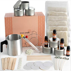 Candle Making Kit – Complete DIY Candle Kit - Includes Candle Making Supplies - 3 LB Pure Soy Candle Wax for Candle Making, Melting Pot, Candle Tins & Wicks, 4 Scented Oils & More - Makes 6 Candles