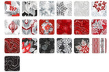 Holiday Flourish Silver Colorstory by Peggy Toole Roll up 2.5" Precut Cotton Fabric Quilting Strips