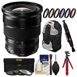 Fujifilm 10-24mm f/4.0 XF R OIS Zoom Lens with 3 UV/CPL/ND8 & 9 Colored Filters + Sling Backpack