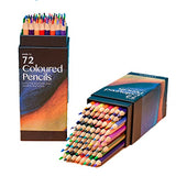 Muousco Coloured Pencils for Drawing Pencil Set 72 Wooden Lead Pencil Oil Drawing Set Professional School Art Supplies
