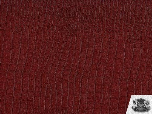 Vinyl Alligator RED Fake Leather Upholstery Fabric By the Yard