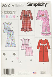 Simplicity 8272 Girl's Sleepwear and Robe Sewing Pattern, Sizes 7-14