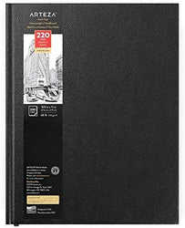 Arteza 8.5x11" Hardbound Sketchbook, Heavyweight Hard Cover Sketch Journals, 110 Sheets Each, 68lb/110gsm, Art Supplies for Drawing, Sketching, and Journaling