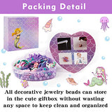 Mermaid Craft Gifts for Girls, 900+ Beads Toys Accessories Stuff Set for Kids, Necklace Bracelet DIY Arts Jewelry Making Kit Party Favors for Classroom Rewards School Prizes Christmas Valentine's Day