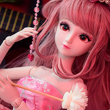 EVA BJD 1/3 BJD Doll Goddess in The Moon with Full Set + Rabbt 24inch 60cm Girl Ball Jointed Dolls BJD Toy Action Figure + Makeup